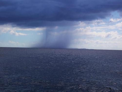 retour au bateau en attendant l'orage